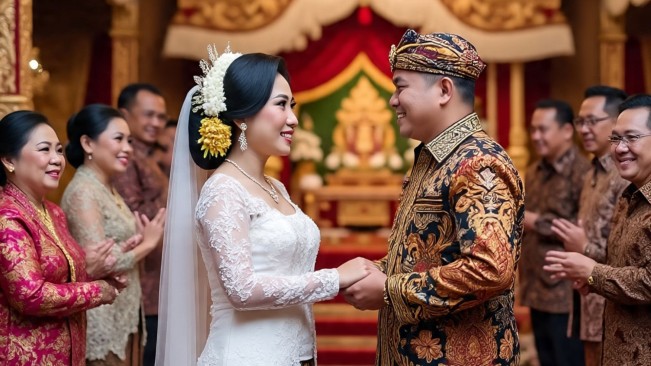 Ilustrasi Pernikahan Jawa (Meta AI)